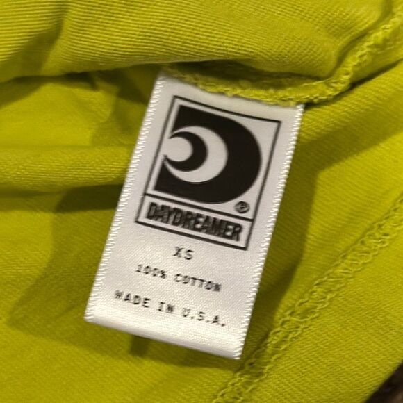 Daydreamer The Cut Rhinestones Reverse GF Tee in Sour Apple Green - Size XS - Picture 4 of 5